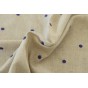lin et viscose brodé de pois