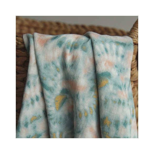 tissu double gaze tie and dye