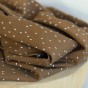 tissu jersey imprimé gouttes - marron