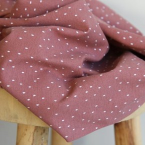tissu jersey imprimé gouttes - vieux rose