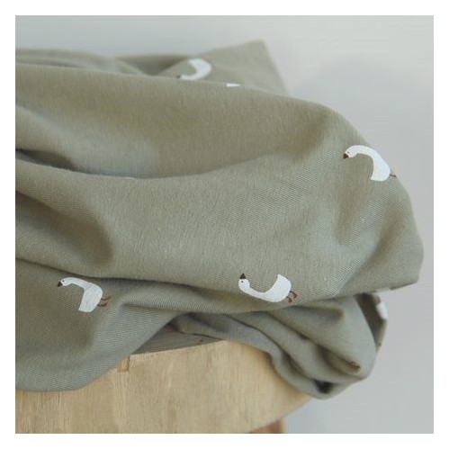 tissu jersey imprimé oies - animaux tissu jersey imprimé oies - animaux