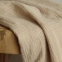 tissu double gaze de coton beige