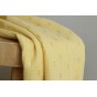 tissu double gaze jaune motif doré