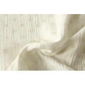 double gaze coton sunny - blanc et doré