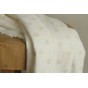 tissu double gaze - blanc cassé