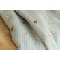 Double gaze coton brodé fleurs