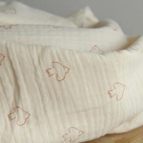 Double gaze coton Birds - écru