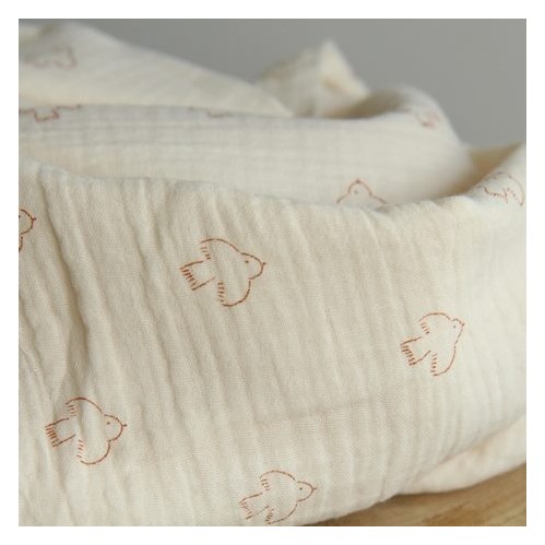 Double gaze coton Birds - écru Double gaze coton Birds - écru