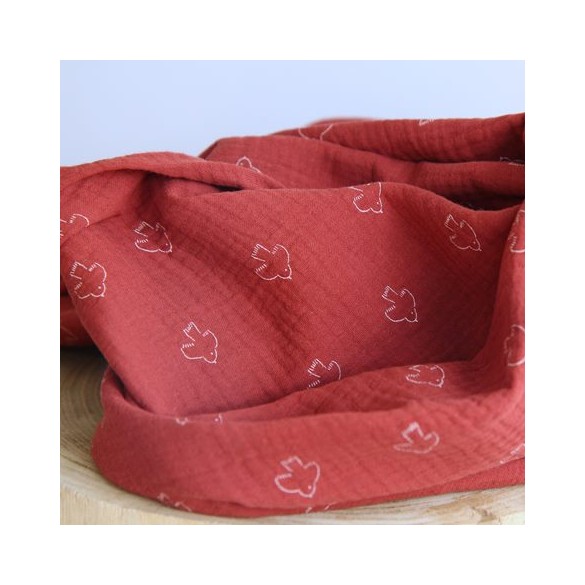 Double gaze coton Birds