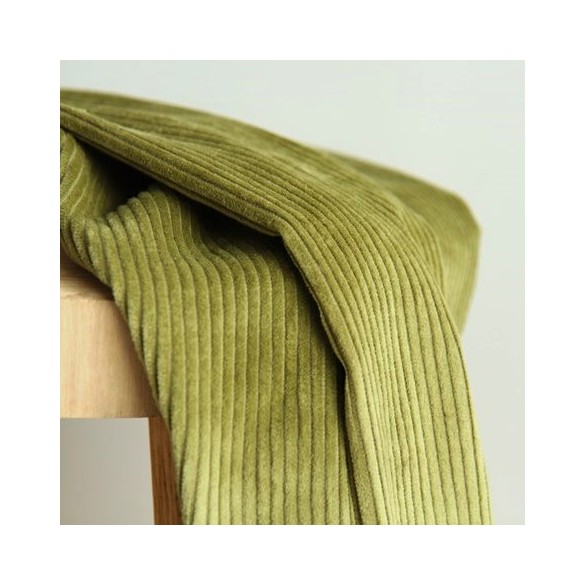 tissu vert - velours