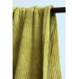 tissu velours côtelé vert - un chat sur un fil