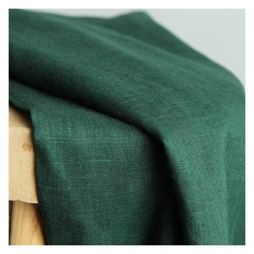 tissu lin vert sapin - un chat sur un fil tissu lin vert sapin - un chat sur un fil
