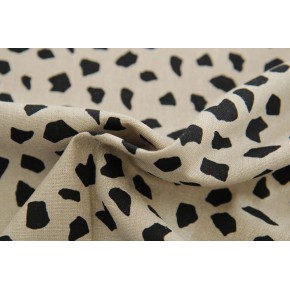 tissu lin et viscose taupe et noir