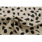 tissu lin et viscose taupe et noir