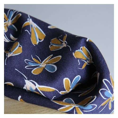 tissu lin et viscose - bleu tissu lin et viscose - bleu