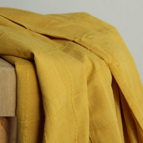 voile de coton brodé - jaune