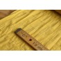 tissu brodé carreaux - ocre