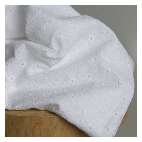 tissu broderie anglaise - un chat sur un fil tissu broderie anglaise - un chat sur un fil