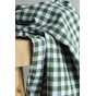tissu coton vichy vert et blanc