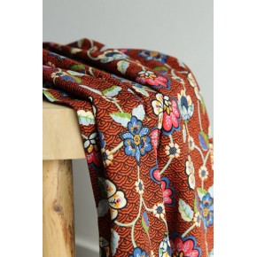 mélange coton et viscose - brique