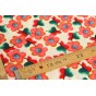 tissu fleurs imprimées - rose corail