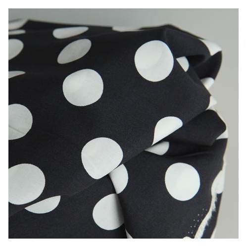 tissu popeline de viscose - pois night tissu popeline de viscose - pois night