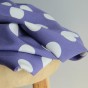 viscose à pois lilas et blanc - un chat sur un fil