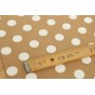 viscose imprimé pois - camel et blanc