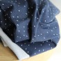 tissu jersey imprimé gouttes - bleu