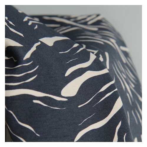 tissu bengaline zèbre - marine et beige tissu bengaline zèbre - marine et beige
