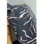 tissu zèbre marine et beige
