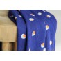 tissu crépon de viscose bleu - un chat sur un fil