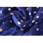 tissu crêpe de viscose - pois bleu