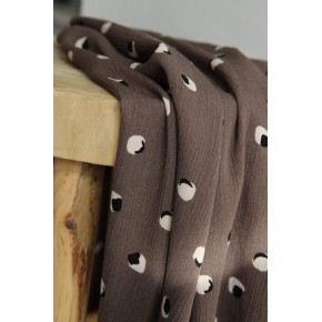 viscose imprimée - pois taupe
