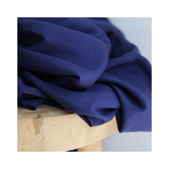 tissu lyocell marine - tissu upcyclé