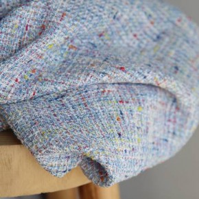 Tweed bleu chiné - collection upcycling