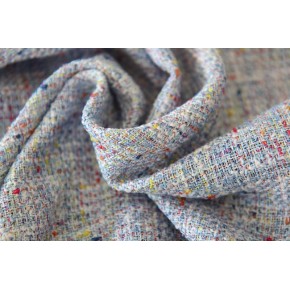 tissu upcycling - tweed bleu