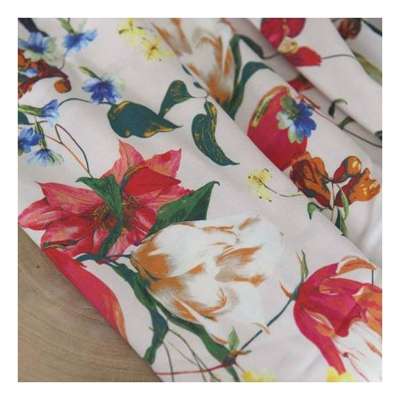 viscose grandes fleurs - écovero lenzing