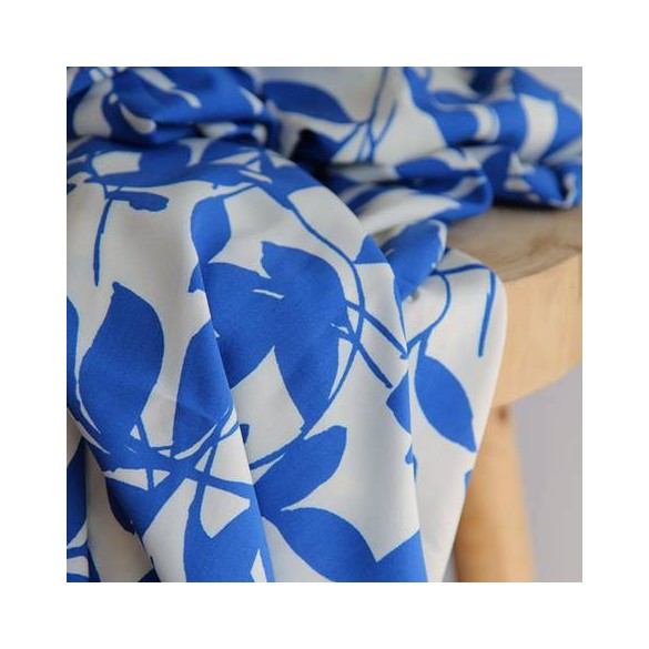 viscose EcoVero lenzing - fleurs bleues