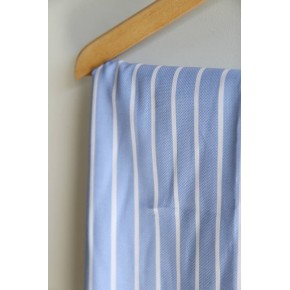 tissu fabriqué en europe - coton bio bleu et blanc rayé