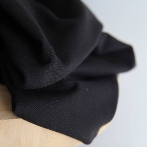 tissu maille piquée noir - un chat sur un fil