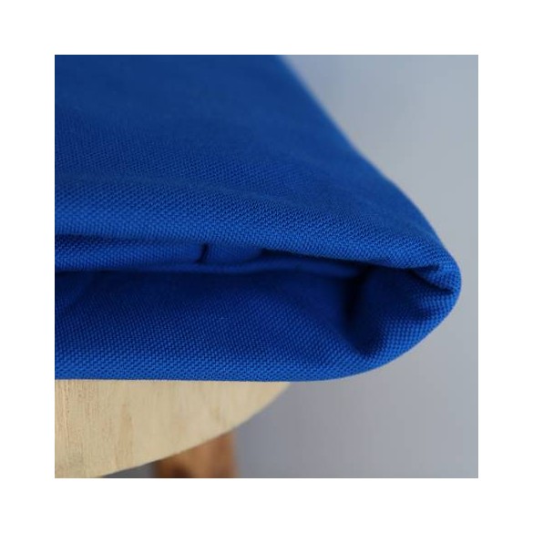 tissu maille piquée bleu - un chat sur un fil