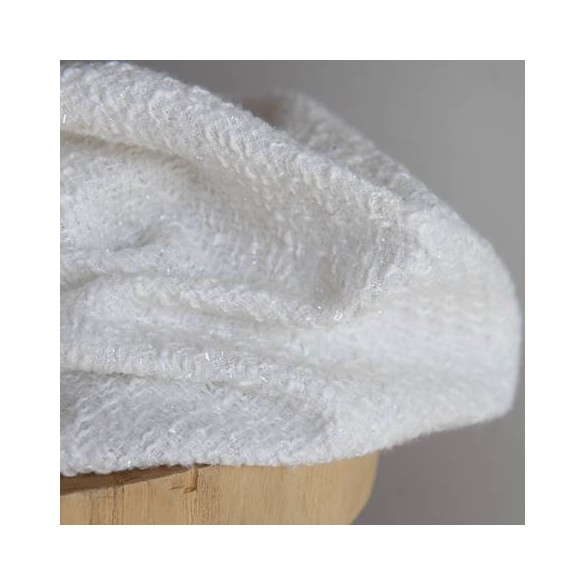 Tissu tweed - blanc