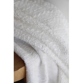 tweed blanc avec fil irisé - un chat sur un fil