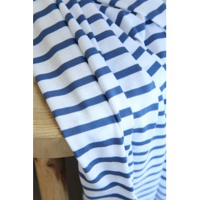 tissu pour marinière - blanc et bleu