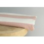 tissu large rayures - écru et rose