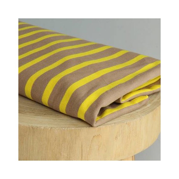 jersey marinière beige et jaune - un chat sur un fil
