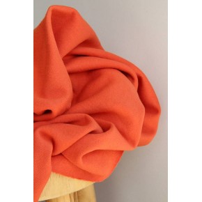 tissu french terry orange tangerine - un chat sur un fil