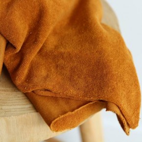 tissu éponge jersey cognac - un chat sur un fil
