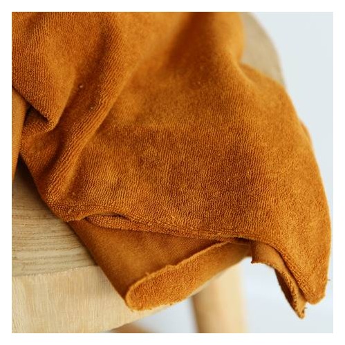 tissu éponge jersey cognac - un chat sur un fil tissu éponge jersey cognac - un chat sur un fil